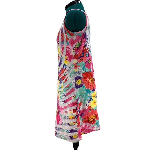 Orange Fashion Village Floral Patterned Cotton Longer Tank, Small - Picture 6 of 16